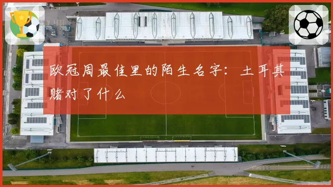 欧冠周最佳里的陌生名字：土耳其赌对了什么